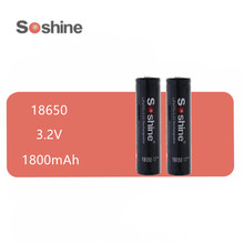 2 pcs Soshine 18650 LiFePO4 3.2V Protected Battery 1800mAh rechargeable batteries with Protected + Battery Case 2024 - buy cheap