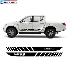 Pickup Trunk Sticker For Mitsubishi L200 Triton Sport Stripes Car Door Side Skirt Decor Vinyl Decal OFF ROAD Auto Body Film 2024 - buy cheap