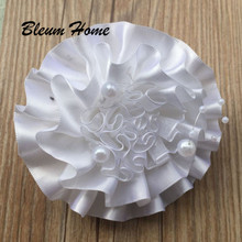 Bleum Home 2pcs girls present Ellegant Ribbon Flowers white round Kids Hairpins Hair Clips Princess Barrette Children Headwear 2024 - buy cheap