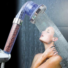 Cabezal de ducha de baño de iones negativos, saludable, ajustable, 3 modos de presión, ahorro de agua de mano 2024 - compra barato