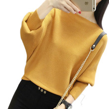 2022 Fashion Women Knit Black Pullover Sweaters Autumn Ladies Loose Striped Knitwear Yellow Elegant Cotton Female Casual Pull 2024 - buy cheap