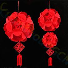 DIY Non-woven Chinese New Year festival Hydrangea lantern Pendant room bar hotel party decorations wedding flower ornament 2024 - buy cheap