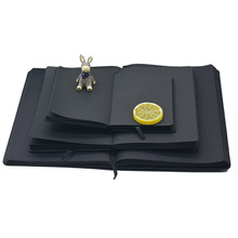 Cuaderno de dibujo Kawaii A5 A6, diario de Color negro, grafiti, acuarela, bocetos, pintura de lujo, organizador de libros de notas 2024 - compra barato