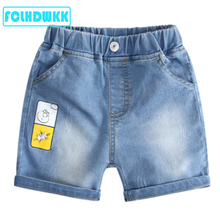 Fclhdwkk 2019 venda quente meninos jeans shorts crianças calças para meninos do bebê verão praia solta shorts tamanho 90 90 130 2024 - compre barato