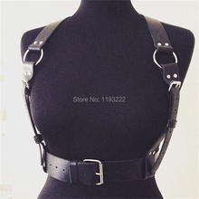 Harajuku-arnés de cuero auténtico hecho a mano para mujer, cinturón ancho de 3,8 cm, a la moda 2024 - compra barato