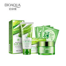 BIOAQUA Skin Care Rejuvenate Series Aloe Vera Hydrating Moisturizing Gel Cream &Facial Cleanser & Mask *3 2024 - buy cheap
