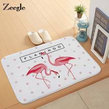 Zeegle Nordic Style Flamingo Printed Floor Mats Bedroom Carpet Anti-skid Rugs For Kitchen Bathroom Bath Mat Welcome Doormats 2024 - buy cheap