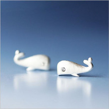 New 925 Sterling Silver Jewelry Fashion Cute Personality Little Beautiful Whale Anti-allergic Female Earrings  SE161 2024 - buy cheap