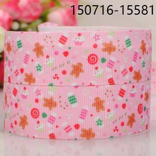 5 yard 1"(25mm) pink Christmas gift printed cartoon tape DIY handmade hairbow grosgrain ribbon free shipping 2024 - buy cheap