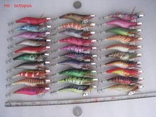 MR OCTOPUS 20pcs 3.5# squid jigs,squid hook ,fishing lure,wood shrimp,fishiang bait ,fishing tackle ,fishing accessory13.5cm.20g 2024 - buy cheap