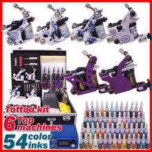 complete tattoo kit 6 machines professional tattoo equipment and supplies 2024 - buy cheap