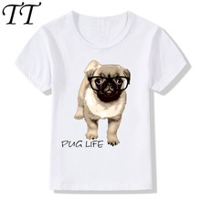 Fashion Children Boy Girl Cool Print Short Sleeve Dog Pug Life Top Tee T-shirt Summer Baby Casual T Shirts Tshirt Ooo2333 2024 - buy cheap