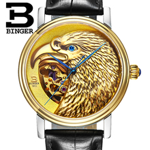 Limited Edutuion Eagle Pattern Binger Luxury Brand Watch Automatic Mechanical Watches Men Wristwatch Leather Strap Sapphire 2024 - buy cheap