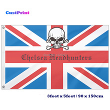 Bandera de Reino Unido, banderín de 3x5 pies, estampado personalizado, Chelsea, Headhunters 2024 - compra barato