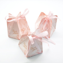 Caja de dulces para boda, paquete de 10 unidades por lote, Pentagonal creativo de bosque europeo, rosa, Chocolate, recuerdos de boda 2024 - compra barato
