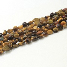 Wholesale Irregular Gravel Shape Natural Tiger Eye Stone 6-9 mm  Beads For Jewelry Making  DIY Bracelet Necklace 15'' 40 PCS 2024 - buy cheap