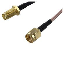 Wholesales SMA Male to SMA Female Nut Bulkhead Crimp RG316 Coax Cable Jumper Pigtail 15cm 2024 - buy cheap