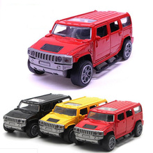 11.5cm 1:32 escala liga de metal clássico hummer h3 suv fora da estrada modelo de carro automóvel puxar para trás modelo diecast veículos brinquedos para crianças 2024 - compre barato