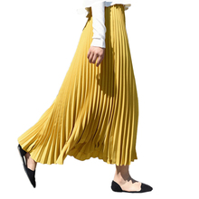 Falda larga Vintage para mujer, Falda plisada de cintura alta, Jupe, Verano 2024 - compra barato