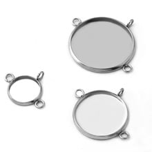 (Não Desvanece) 10 pcs Fit 12mm 20mm 25 milímetros Cabochon Base de Cameo definir Encantos Pingente de Aço Inoxidável Estilo Simples Bandeja fazer Jóias 2024 - compre barato