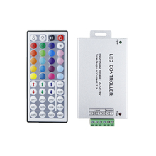 12A 44 keys IR remote control RGB led controller Plastic+Aluminum DC 12V-24V for 5050 / 3528 led strip WLED75 /Good stability 2024 - buy cheap