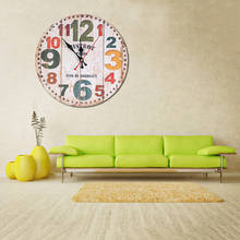 Wall clock home kitchen silent scanning retro living room 30cm retro clock W527 2024 - buy cheap