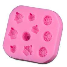 Bonito Pequeno Bolo Em Forma 3D Molde para Fondant Açúcar Jello Jelly Ice Sabão Moldes De Silicone de Decoração Do Bolo Ferramentas Cozinha C1688 2024 - compre barato