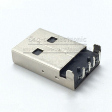 100 pçs/lote mlae USB-UM plug 90 graus bent pin preto ou branco cola 2024 - compre barato