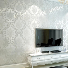 Papel tapiz no tejido europeo, papel tapiz Damasco simple a la moda, pared del dormitorio, sala de estar, hotel, Fondo de TV papel tapiz 2024 - compra barato