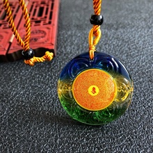 Greco-Buddhist pocket travel efficacious Auspicious Buddhist Amulet Exorcise evil spirits Shurangama Mantra Crystal Pendant 2024 - buy cheap