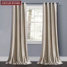 ICECUR Velvet Modern Curtains for Living Room Bedroom Solid Color Curtain Drapes for Kitchen Finished Home Decor Custom Size 2024 - buy cheap