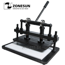 ZONESUN 3616cm Double Wheel Hand leather cutting machine for bag photo paper PVC/EVA sheet mold cutter leather Die cutting tool 2024 - buy cheap