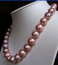 Collar de perlas púrpura de 18 "10-11 MM AAA Akoya Mar del Sur 2024 - compra barato