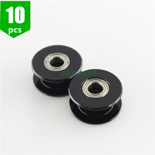 10pcs GT2 - 6mm Width Black Color Aluminum Toothless Timing Belt Idler Pulley 20 teeth bore 3/5 mm for 3D printer parts 2024 - buy cheap
