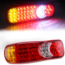Luz traseira de led para caminhão e carro, luzes de aviso, lâmpadas traseiras, à prova d'água, para trailer, caravanas, dc 12v 2024 - compre barato