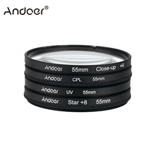 Andoer 55mm-77mm UV+CPL+Close-Up+4 +Star 8-Point Filter Circular Polarizer Filter Macro for Nikon Canon Pentax Sony DSLR Camera 2024 - buy cheap
