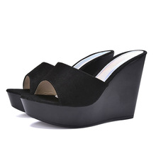 black slippers clogs platform white water heels with rhinestones leather modis slides slates White bling korean PU Super High 2024 - buy cheap