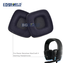 Bgworld-almofada para fones de ouvido, capa protetora de espuma para fones de ouvido para jogos, para razer banshee starcraft ii, parte de esponja 2024 - compre barato