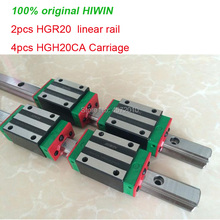 Guía de carril lineal HIWIN 100% original, 2 piezas, HGR20-1100, 1200, 1500mm + 4 piezas, HGH20CA o HGW20CA 2024 - compra barato