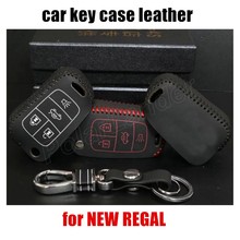 Only Red Color  best selling car key case cover sewing Hand DIY car styling Genuine quality leather fit for BUICK NEW REGAL 2024 - buy cheap