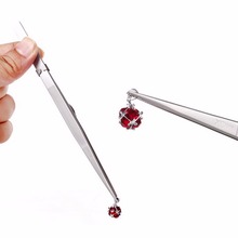 Pinza de acero inoxidable para joyería, herramienta de artesanía ajustable de 17 CM con cierre de diamante pequeño 2024 - compra barato