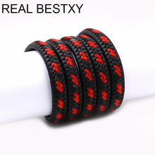 O bestxy real 1 m/lote 12*6mm fibra e corda misturou o cabo tecido trançado da forma lisa para a fatura da jóia, cabo decorativo 2024 - compre barato