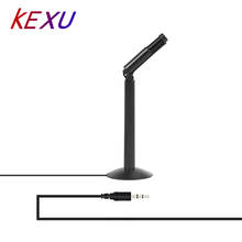 KEXU Fashion 3.5mm Microphone Studio Speech Desktop Microphone Stereo MIC with Stand Mount for PC Laptop Notebook MSN Skype 2024 - buy cheap