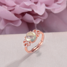 Anillos de piedras preciosas naturales para las mujeres joyería fina 100% de plata 925 8*7mm Prehnite verde Oval anillo de boda accesorios R-PR012 2024 - compra barato
