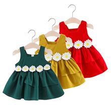 Citgeett Kids Baby Girls Flower Dress Princess Sunflower Party Dress Sleeveless Bowknot Sundress Summer Casual Clothing 2024 - buy cheap
