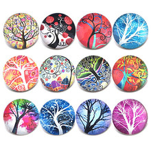 10pcs/lot MIX Tree of life Snap Button 18mm Glass Snaps Button Jewelry Charms DIY Bracelet Necklace Snaps Jewelry ZB369 2024 - buy cheap