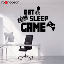 Eat Sleep Game Controller Video Game Decal Wall Vinyl Sticker Art Home Bedroom Retro Classic Nerd Teen Funny Gamer 3084 2024 - buy cheap