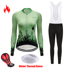 Conjunto de ropa deportiva para mujer, Jersey de ciclismo térmico de lana para invierno, Kit de ropa de bicicleta profesional, traje, vestido 2024 - compra barato