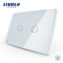 Livolo Ivory White Crystal Glass Panel, US/AU standard Wall Switch, VL-C302D-81,Dimmer Touch Home Wall Light Switch 2024 - buy cheap