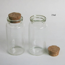 Garrafa de vidro vazia com cortiça, 30x25ml jarra de vidro usado para armazenamento de recipientes de vidro claro com rolha de 25cc 2024 - compre barato